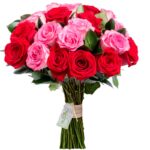 Buquê de Rosas Cores e Amores Pink and Red
