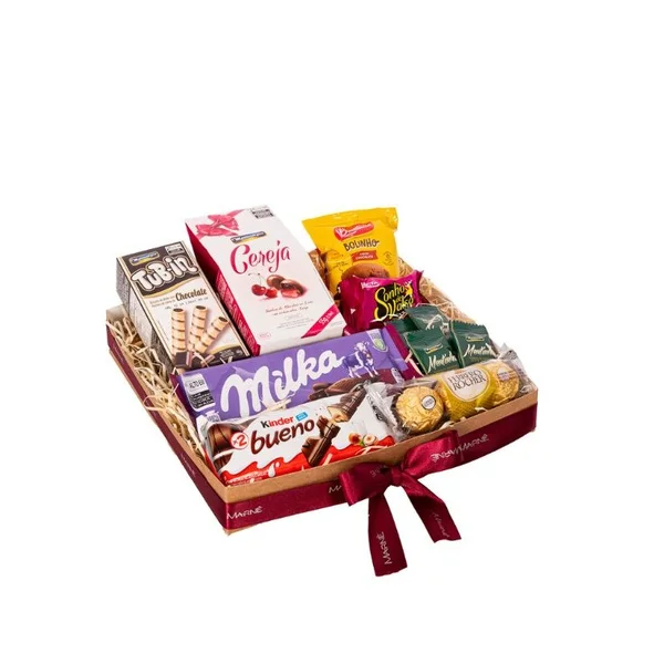 IMG_9354 CESTA DE CHOCOLATES E GULOSEIMAS CHOCÓLATRA - Imagem 1