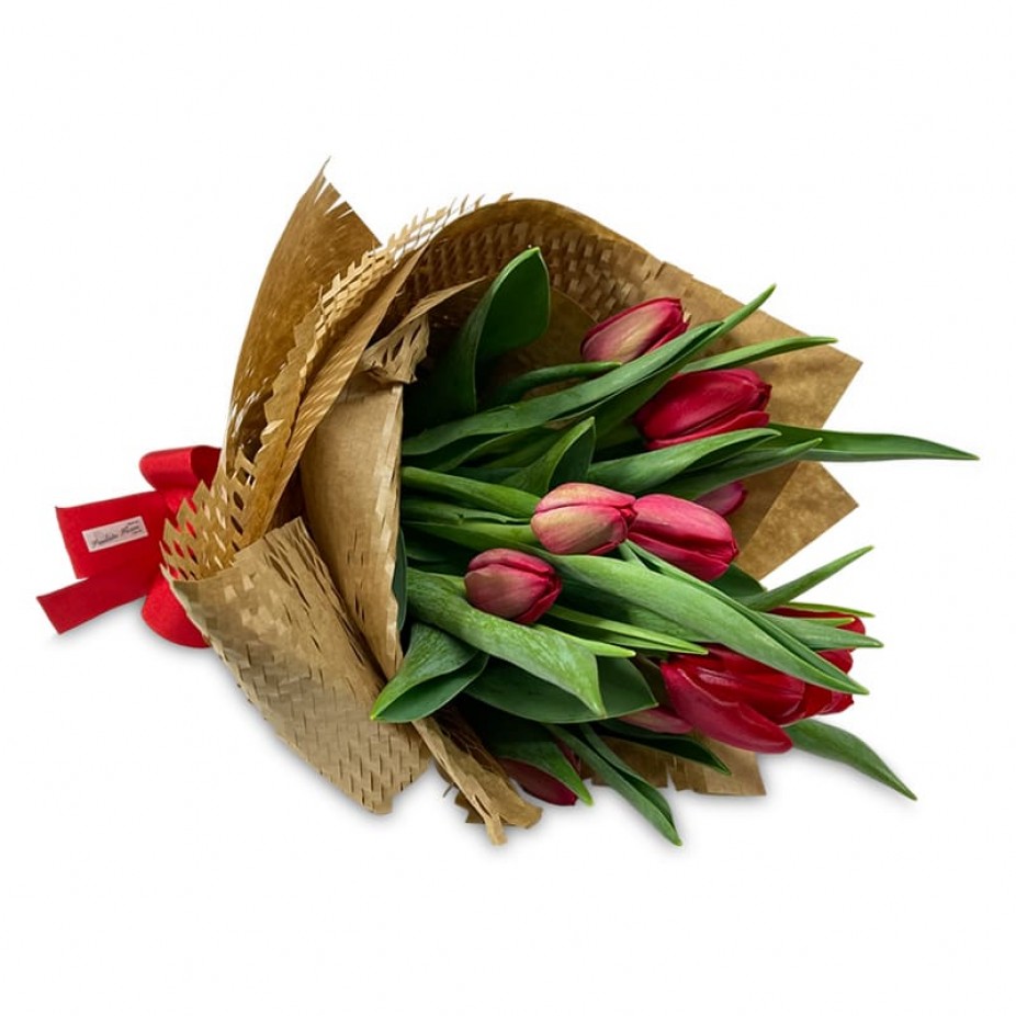 IMG_9412 Buquê de Tulipas 10 Vermelhas Artificial - Imagem 1