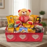 Cesta Café da Manhã Romântico com Ursinho Eu te Amo