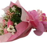 Buquê De 6 Rosas Rosa