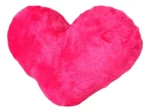 Almofadas Decorativas De Pelúcia Pelo Curto Luxo Coração Cor Pink - Imagem 2
