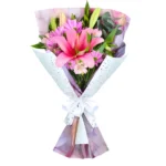 BUQUÊ LIRIO DA ESTAÇÃO COR DE ROSA