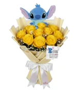 Buquê Ohana 10 rosas com pelúcia Stitch - Imagem 4