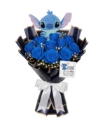Buquê Ohana 10 rosas com pelúcia Stitch - Imagem 3