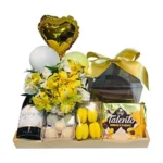 Cesta Aniversário Especial com Bolo e Espumante